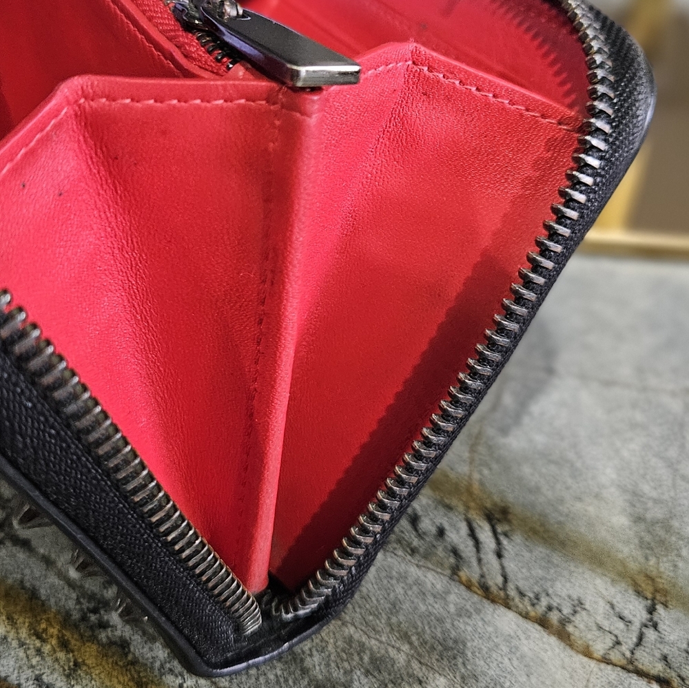 Christian Louboutin Studded Black Wallet with Silver Accents - Picture 12 of 17